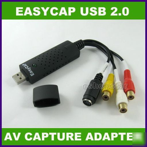 Usb 2.0 tv dvd audio video s-video av easycap adapter