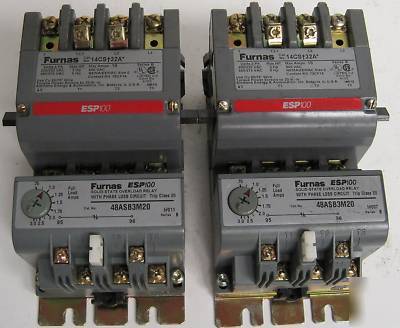 Furnas ESP100 heavy duty motor starters 14CSD32AF pair