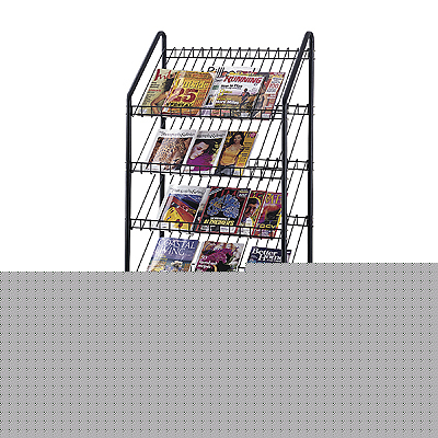 Safco presentation mobile literature rack display