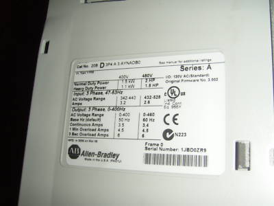 New allen bradley 2 hp 480 v vfd rockwell automation 