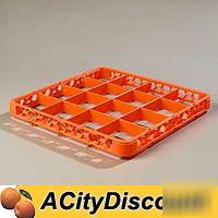 Carlisle 6EA 16 compartment glass rack extender orange