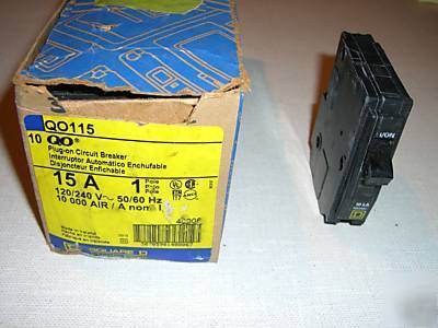 Square d circuit breaker 1 pole 15 amp QO115