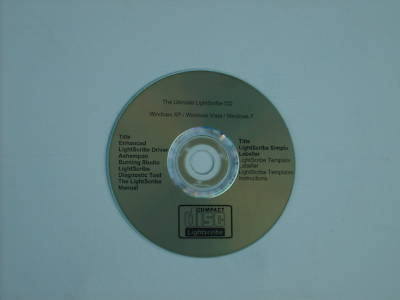 The ultimate lightscribe cd. drivers,templates software