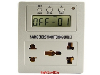 Saving energy usage monitor and power outlet controller