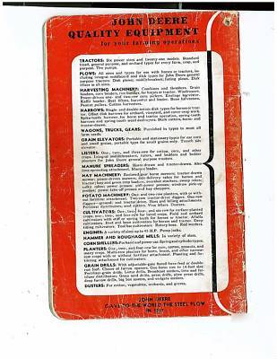 Vintage john deere h tractor manual