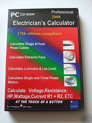 Electrical calculator pc software BS7671 part p niceic