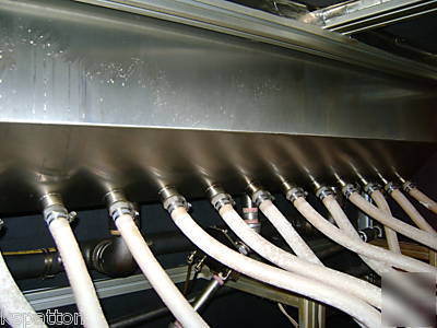 12 head inline bottle filler stainless steel