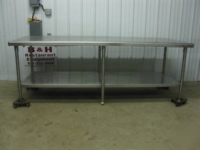 8' x 3' stainless steel work prep top table 96