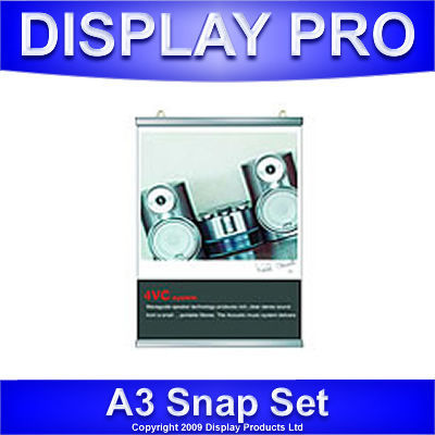 A3 snap set poster holder hanging clip frames display