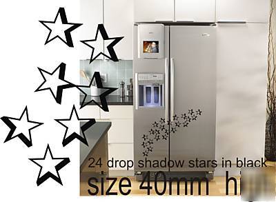 24 stars decals for car quad bike kart fridge