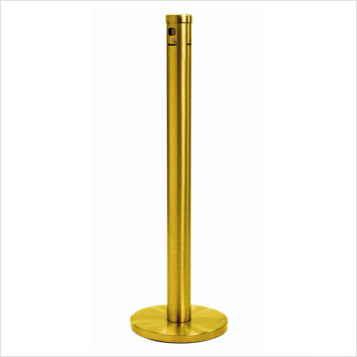 Aarco floor standing cigarette receptacle color: gold