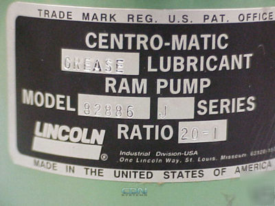 Lincoln 82886 centro-matic grease pump & SL32 injectors