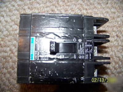 Siemens BQD360 bqd 60 amp 3P 480V circuit breaker 