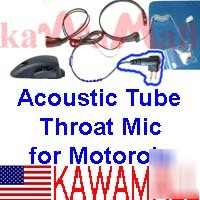 Acoustic tube throat mic for motorola HT750 GP338 GP360