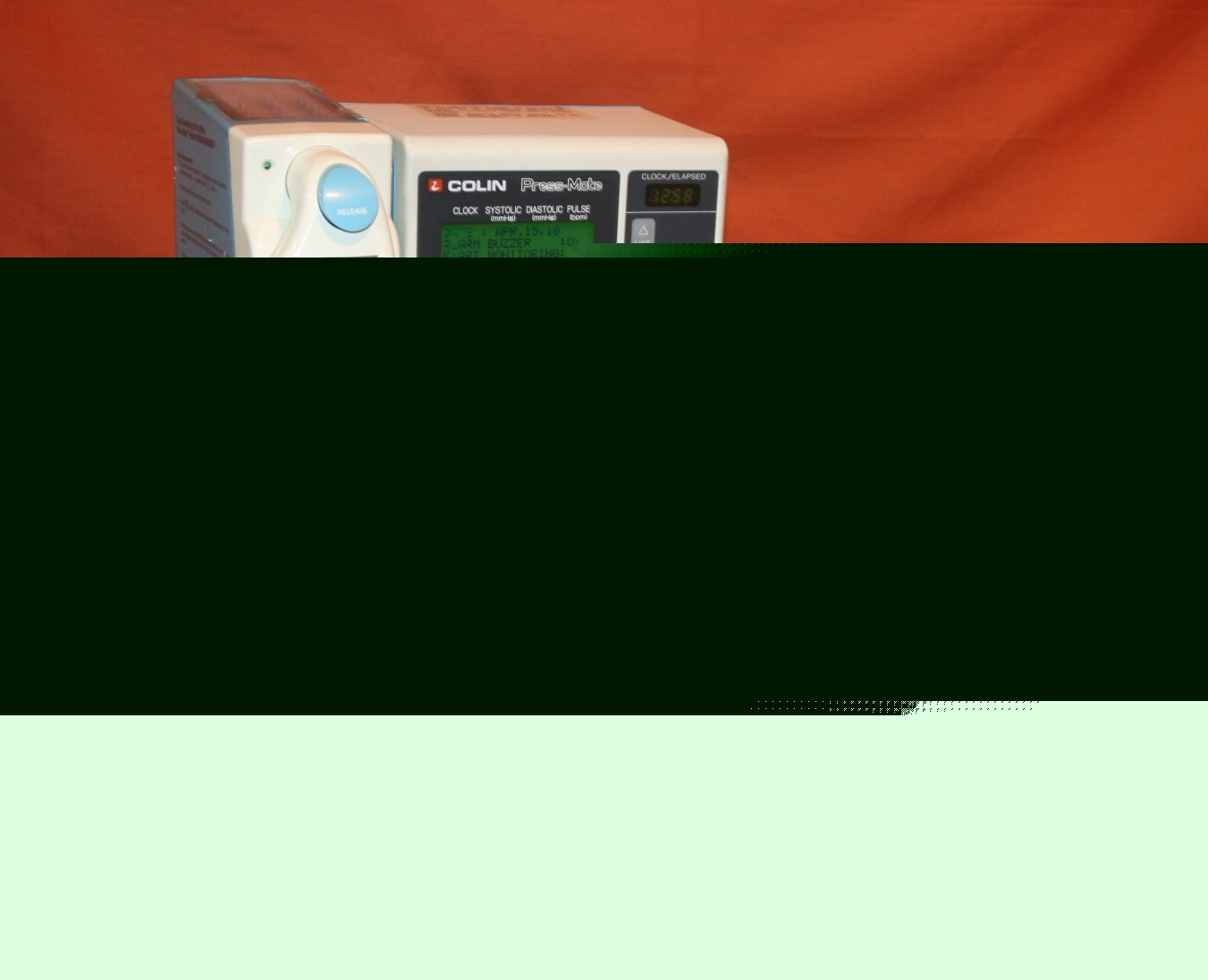 Colin press-mate bp-8800 patient monitor + themometer o
