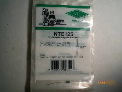 Lot of 10 - NTE125 nte 125 si gen purpose rectifier 