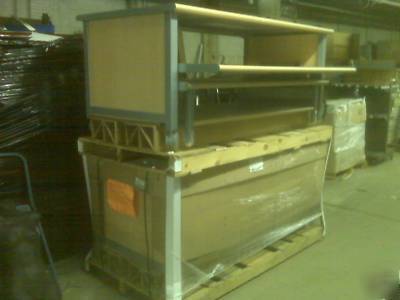 New store display tables wood fixtures sliding shelves 