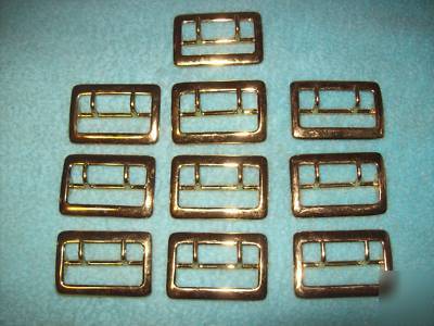 Set of 10 sam browne police or enactment belt buckles 