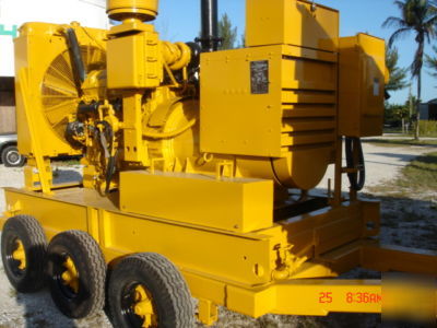 3408TA 300KW caterpillar generator with custom trailer