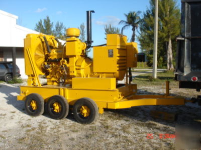 3408TA 300KW caterpillar generator with custom trailer