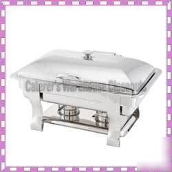New 8 qt rectangular metal cover stainless chafing dish 