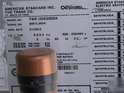 American standerd/trane hvac m#:TWE120A300DA lot of 3