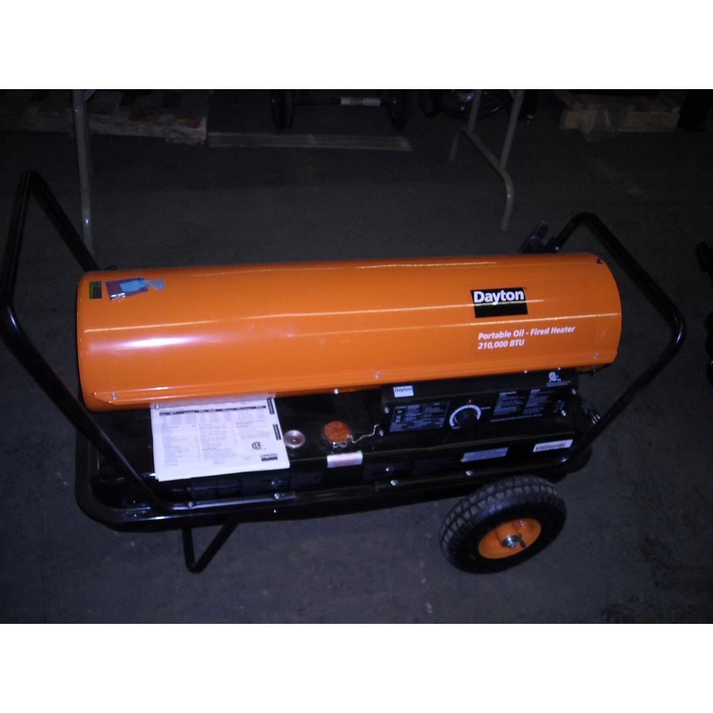 Dayton 210,000 btu oil fired heater 13 gallon 152094