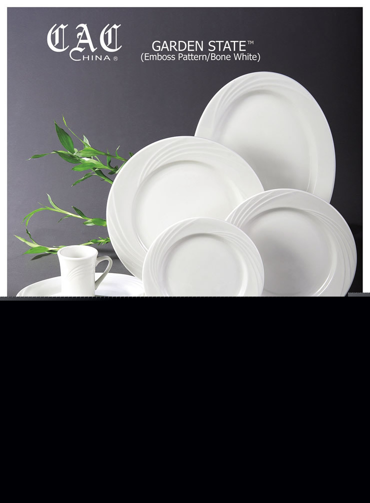 New cac porcelain dinner plate garden state collection