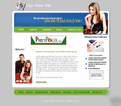 Poker texas holdem turnkey website business is for sale