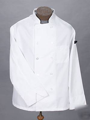 New 3 xl chef coats white 10 buttons poly/cotton name 