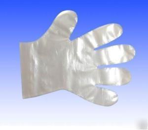 100 disposable plastic gloves food/resturant large