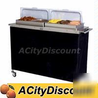 Cadco grand buffet warming cart w/ 5 stainless pans