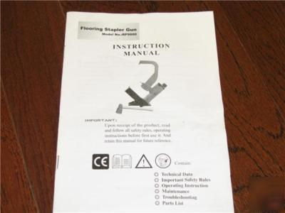 Hardwood flooring staple gun air staples