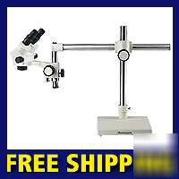 New 3.5 90X binocular stereo zoom microscope boom stand
