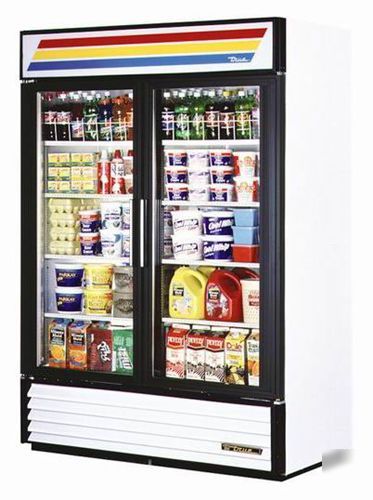 True gdm-49F swing glass door freezer merchandiser