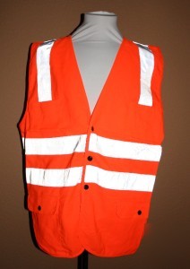 3A hi-vis class 2 surveyor safety vest shirt orange xl