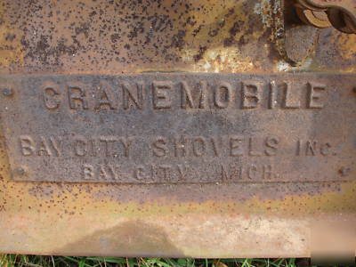 Bay city 3/4 swing cranemobile tractor shovel