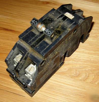 Zinsco 40A 40 amp thick 2 pole breaker type q or qc x