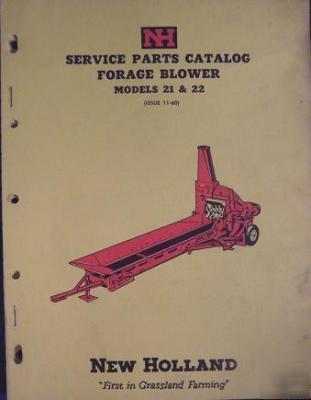 New holland 21, 22 forage blowers parts manual