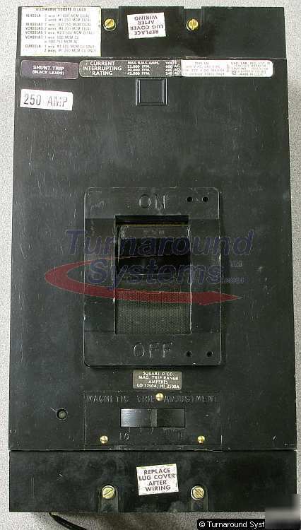 New square d LAL362501021 circuit breaker, 250 amp, 