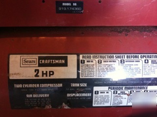 Craftsman 2HP air compressor