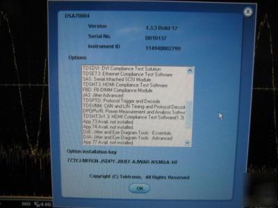 DSA70804 DSA70804B DPO70804 DSO90804A DSA90804A loaded 