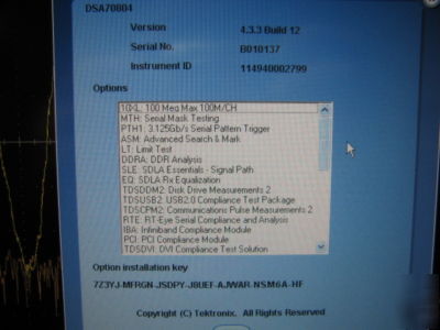 DSA70804 DSA70804B DPO70804 DSO90804A DSA90804A loaded 