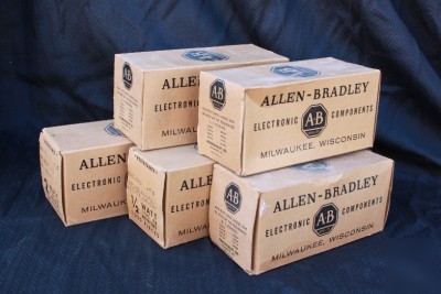Nos 3000+ allen bradley eb hb resistors in boxes 6 lbs 