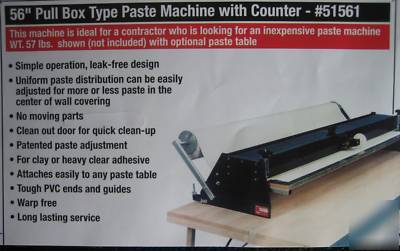 Wallpaper paste machine w/counter&case paste-mate 56 