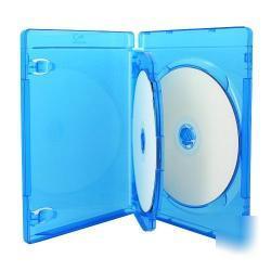 2PACK 14MM 3 discs blu-ray dvd case with 1 tray logo