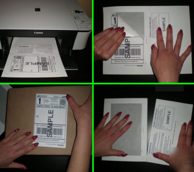 50 paypal shipping labels / receipt form 4 laser inkjet