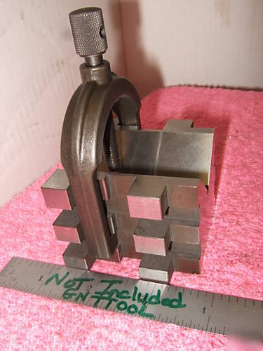 Brown&sharpe 750 b matched pair v-block hardened clamp 