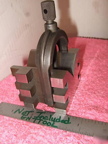 Brown&sharpe 750 b matched pair v-block hardened clamp 