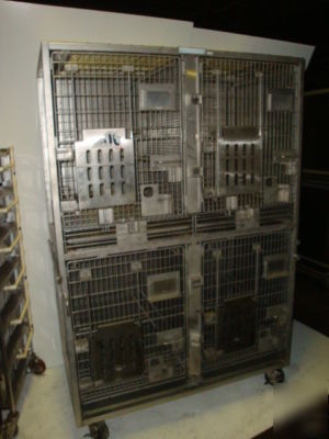 Monkey or large animal stainless steel cage nice